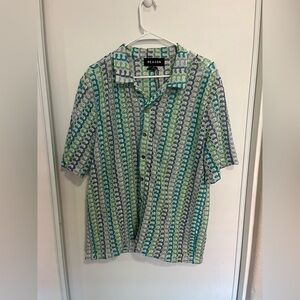 Reason Brand Shirt Mens M Multicolor Casual Button-Up Vibrant‎ Colorful